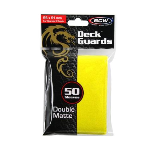 BCW Deck Guard Matte Sleeves - Yellow