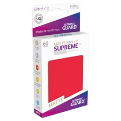 Supreme UX Sleeves Japanese Size - Red Matte - 62 mm x 89 mm - Pack of 60