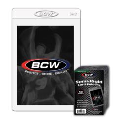 BCW SEMI-RIGID CARD HOLDER #2 - 3 X 4 1/2 - Pack of 50