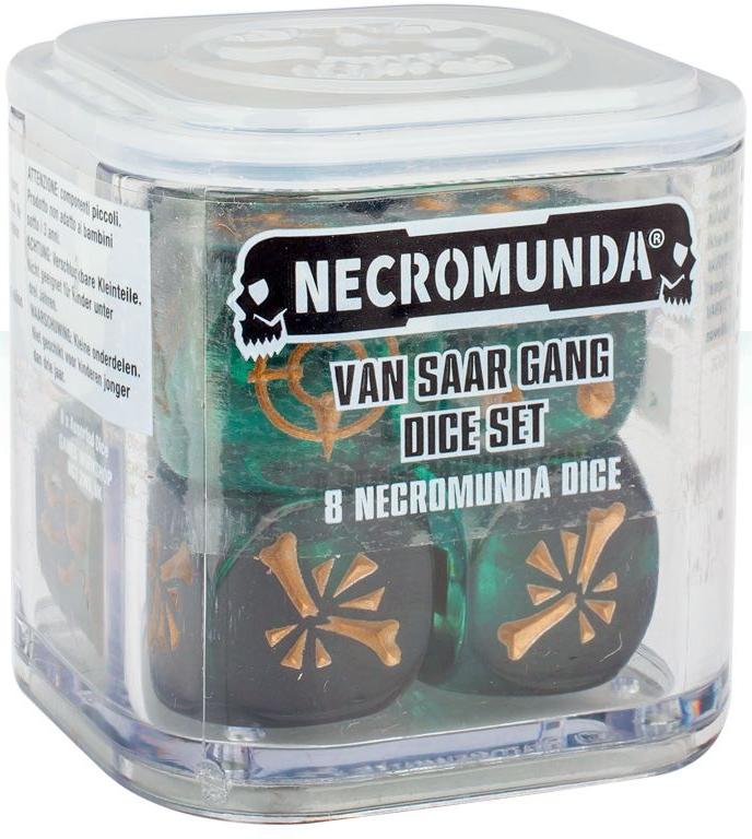 Necromunda: Van Saar Gang Dice - Wargames & Miniatures » 40k Universe »  Necromunda » Cards & Dice (NM) - shrunkenTERRA