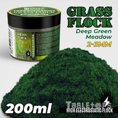 Electrostatic Grass 2-3mm - DEEP GREEN MEADOW - 200ml