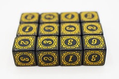 Magic Burst D6 Set - Yellow - 12 piece D6's
