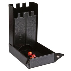 Forged Draco Castle Dice Tower & Dice Tray BLACK
