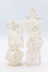 7 piece dice set - Blossom Snowfall