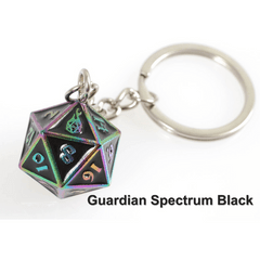 Fob of Fate D20 Keychain Spectrum Black