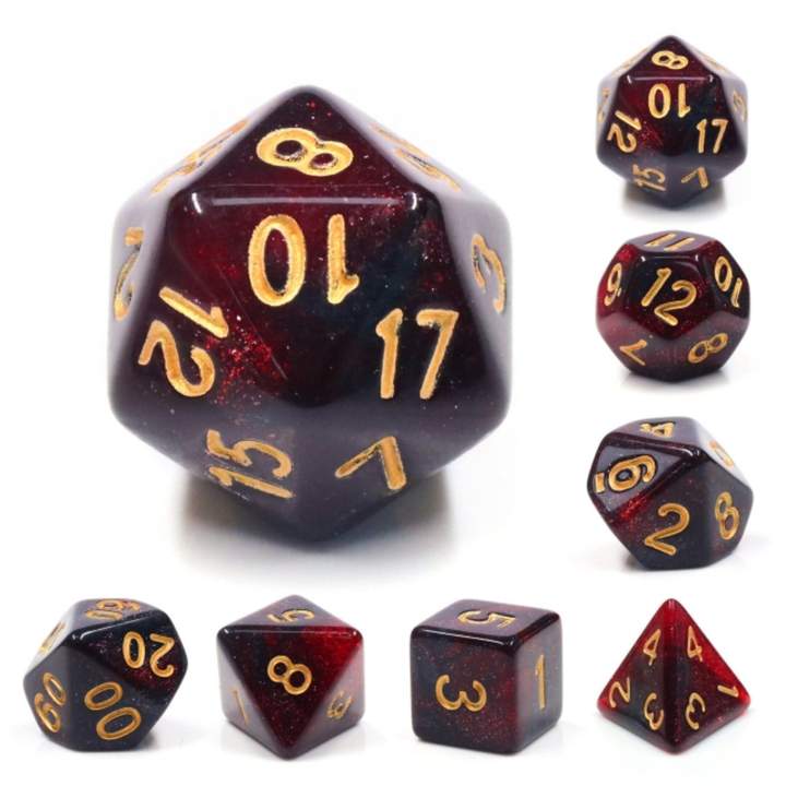 Bloody Mary 7 Piece RPG Dice Set