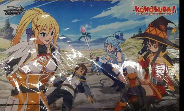 Weiss Schwarz Konosuba Playmat Case Exclusive Anime Card Supplies Weiss Schwarz Playmat Treasure Chest Games