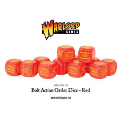 Bolt Action Orders Dice - Red (12)