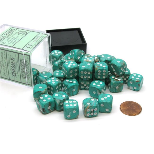 Chessex Chessex Marmo Oxi-copperW6 16mm Cubo Set CHX27603 