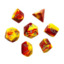7 Red-Yellow/white Gemini Polyhedral Dice Set - CHX26450