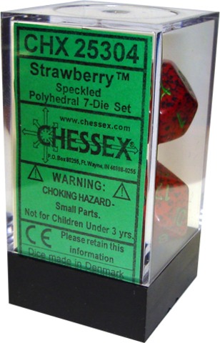 Speckled Strawberry CHX 25304 Polyhedral 7-Die Chessex Dice Set