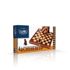 Wood Expressions Wooden Folding Chess Set 11.5 inch Walnut Board