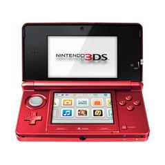 Nintendo 3DS Console Flare Red w/Charging Cable [Loose Game/System/Item]