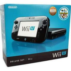 Nintendo Wii U Console Deluxe Black (Model WUP-101(02), Game Pad, Sensor Bar, HDMI, Power & Charging Cables)