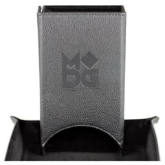 Dice and Gaming Accessories Dice Tower: Fold Up Leather BK