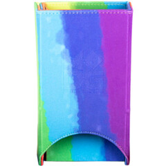 Metallic Dice Games: Velvet Fold-Up Dice Tower: Watercolor Rainbow