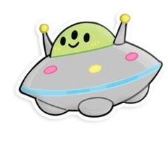 Squishable UFO Sticker