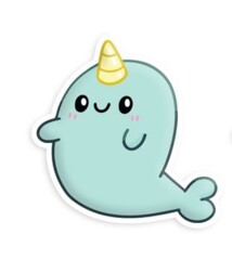 Squishable Narwhal Sticker