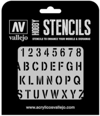 Hobby Stencils - Stamp Font