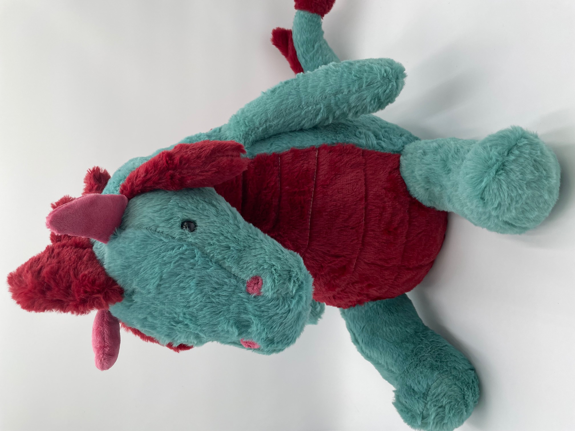 TEG - Large Dragon Plushie - Teal and Red