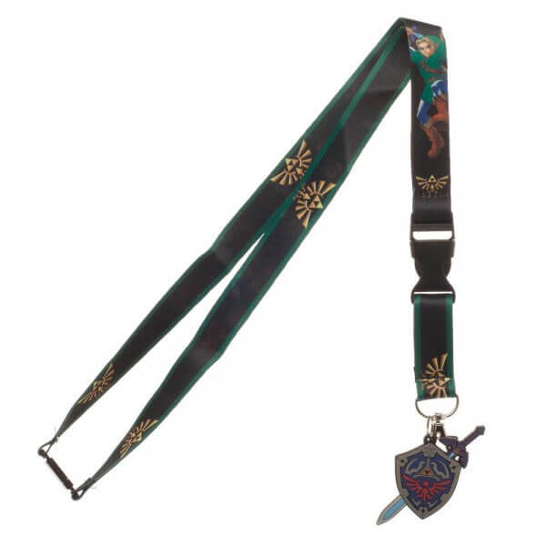 The Legend of Zelda Lanyard with Charm - Sword and Shield