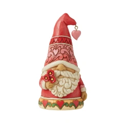 Jim Shore Heartwood Creek: Love Gnome with Red Hearts Hat Figurine