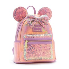 Disney WDW 50th Anniversary Celebration Pink Earidescent Minnie Mouse Mini Backpack