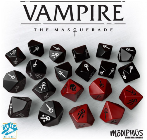 20 Custom 10-sided Dice The Masquerade Dice Set Vampire 