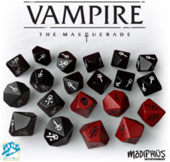 Vampire the Masquerade Dice Set (20 Custom 10-sided Dice)