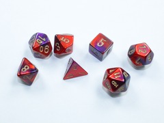 Gemini® Mini-Polyhedral Purple-Red/gold 7-Die Set 20626