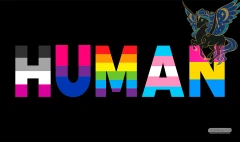 Human Unicorn Flag - Playmat