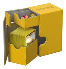 Deck Box Ultimate Guard Flip n Tray Deck Case 80+ Standard Size XenoSkin Amber