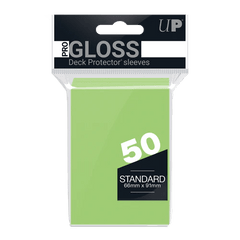 PRO-Gloss Standard Deck Protector Sleeves Light Green Gloss