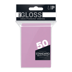 PRO-Gloss Standard Deck Protector Sleeves Pink Gloss