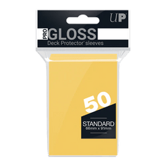 PRO-Gloss Standard Deck Protector Sleeves Yellow Gloss