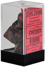 Translucent Smoke/red Polyhedral 7-Die Set CHX 23088