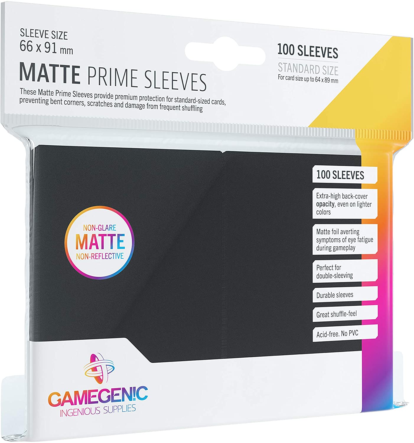 Gamegenic - Matte Prime Sleeves - Black