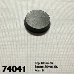 74041 - 20mm Round Plastic Flat Top Base (25)