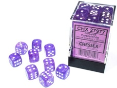 12mm D6 Dice Block: Borealis - Purple/White Luminary - CHX27977