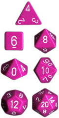 CHX25427 Light Purple w/White Opaque Polyhedral 7-Die Set