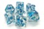 Old School RPG Dice Set: Infused - Blue Butterfly W/Silver