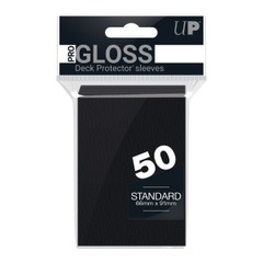 Ultra Pro - Pro-Gloss Black 50ct Standard Deck Protectors