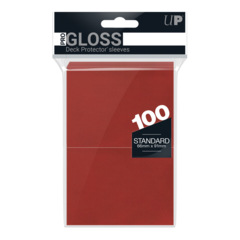 100ct Pro-Gloss Red Standard Deck Protectors