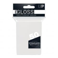 Ultra Pro - Pro-Gloss White 50ct Standard Deck Protectors