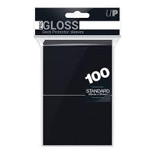 100ct Pro-Gloss Black Standard Deck Protectors
