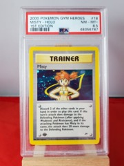 Misty - Holo - 1st Edition Gym Heroes - PSA 8.5 NM-MT+ - 48356787