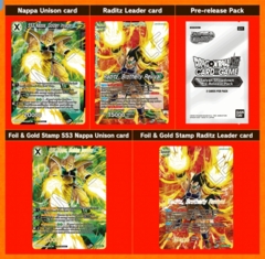 Dragon Ball Super - Saiyan Showdown At-Home Prerelease kits (6 Super Saiyan Boosters, 2 Prerelease Promo cards and 1 Prerelease 