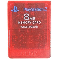 PS2 Memory Card 1st Party Red 8MB
