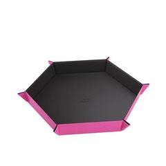 Gamegenic Magnetic Dice Tray Hexagonal Black/Pink - GGS6061M