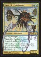 Signed and Artist Altered Foil Simic Sky Swallower _A1470